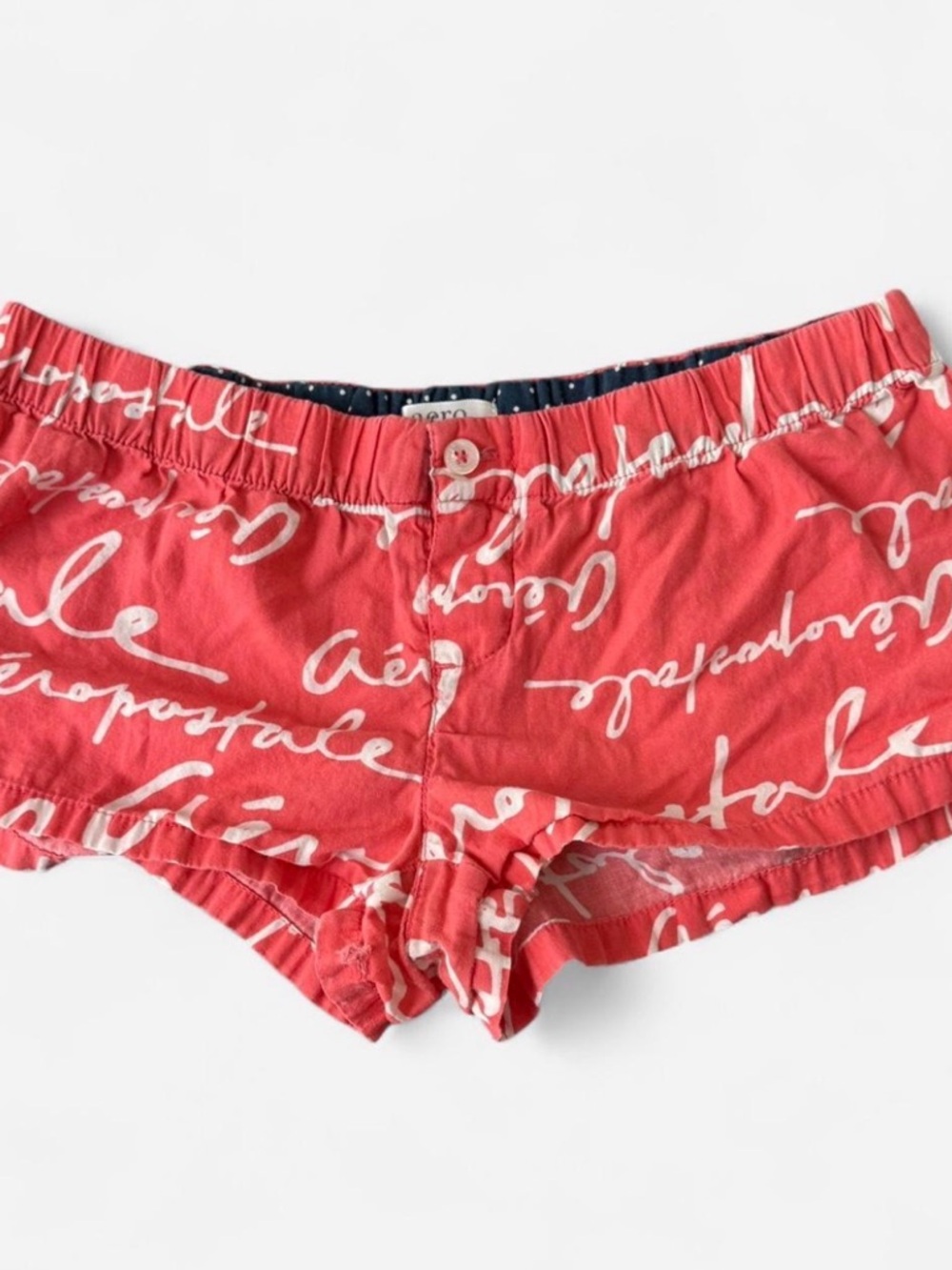 Y2K mini Aeropostale Coral Script Logo Sleep Shorts